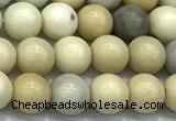 CCB1295 15 inches 6mm round ivory jasper beads