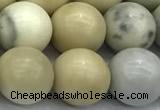 CCB1298 15 inches 12mm round ivory jasper beads