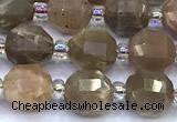 CCB1301 15 inches 7mm - 8mm faceted moonstone beads