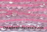 CCB1353 15 inches 2.5mm faceted coin rose quartz beads