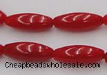 CCB136 15.5 inches 5*12mm rice red coral beads strand wholesale