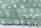 CCB1387 15 inches 4mm faceted coin amazonite beads