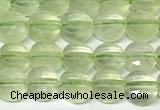 CCB1403 15 inches 6mm faceted coin prehnite beads