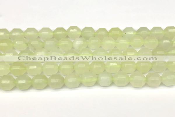 CCB1420 15 inches 9mm - 10mm faceted New jade beads