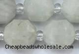 CCB1452 15 inches 9mm - 10mm faceted white moonstone beads