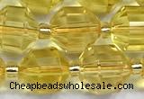 CCB1521 15 inches 8mm - 9mm faceted citrine gemstone beads