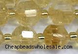 CCB1522 15 inches 8mm - 9mm faceted citrine gemstone beads