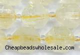 CCB1528 15 inches 9mm - 10mm faceted citrine gemstone beads