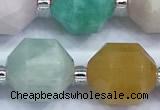 CCB1532 15 inches 11mm - 12mm faceted mixed gemstone beads