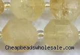 CCB1533 15 inches 11mm - 12mm faceted citrine gemstone beads