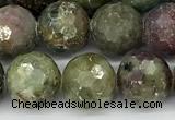 CCB1545 15 inches 10mm faceted round corundum beads