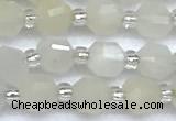 CCB1560 15 inches 5mm - 6mm faceted white moonstone beads