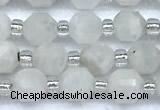 CCB1563 15 inches 5mm - 6mm faceted white moonstone beads