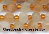 CCB1580 15 inches 5mm - 6mm faceted pink aventurine beads