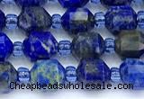 CCB1592 15 inches 5mm - 6mm faceted lapis lazuli beads