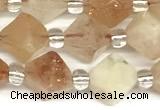 CCB1605 15 inches 10mm faceted sunstone gemstone beads