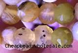 CCB1642 15 inches 6mm faceted teardrop yellow opal beads