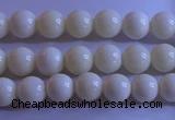 CCB300 15.5 inches 4mm round white coral beads wholesale