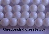 CCB400 15.5 inches 4mm round white tridacna beads wholesale