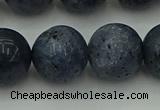 CCB457 15.5 inches 18mm round blue coral beads wholesale