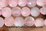 CCB544 15.5 inches 4mm faceted coin morganite gemstone beads