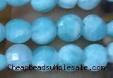 CCB553 15.5 inches 4mm faceted coin amazonite beads wholesale