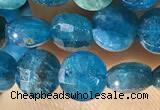 CCB615 15.5 inches 6mm faceted coin natural apatite gemstone beads