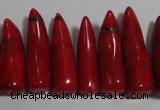 CCB66 16 inches horn shape red coral beads Wholesale