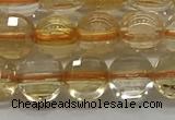 CCB703 15.5 inches 6mm faceted coin citrine gemstone beads