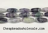 CCB781 15.5 inches 15*38mm - 16*40mm rice fluorite  beads