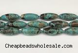 CCB784 15.5 inches 15*38mm - 16*40mm rice ocean agate beads