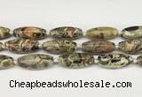 CCB785 15.5 inches 15*38mm - 16*40mm rice ocean agate beads