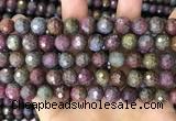 CCB791 15.5 inches 8mm faceted round jasper gemstone beads wholesale