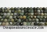 CCB794 15.5 inches 8mm faceted round jade gemstone beads wholesale