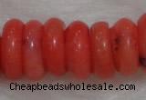 CCB80 15.5 inches 5*9mm roundel pale red coral beads Wholesale