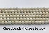 CCB822 15.5 inches 8mm round ivory jasper gemstone beads wholesale