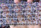 CCB854 15.5 inches 11*12mm faceted white crystal beads wholesale