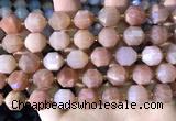 CCB856 15.5 inches 11*12mm faceted moonstone beads wholesale