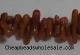 CCB90 15.5 inch 2*8mm irregular branch coffee coral beads Wholesale