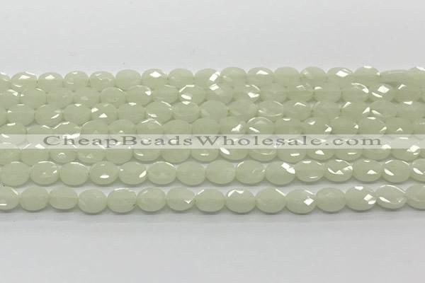 CCB919 15.5 inches 6*8mm faceted oval luminous beads