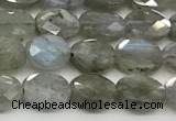 CCB927 15.5 inches 6*8mm faceted oval labradorite beads