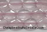 CCB930 15.5 inches 8*10mm faceted oval rose quartz beads