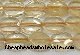 CCB931 15.5 inches 8*10mm faceted oval citrine beads