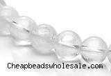 CCC07 15.5 inches 10mm round white crystal beads Wholesale