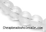 CCC08 15.5 inches 12mm round white crystal beads Wholesale