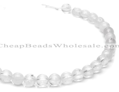 CCC08 15.5 inches 12mm round white crystal beads Wholesale