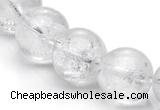 CCC09 15.5 inches 14mm round white crystal beads Wholesale