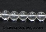 CCC203 15.5 inches 10mm round grade AB natural white crystal beads