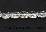 CCC224 8*10mm faceted rectangle grade AB natural white crystal beads