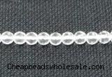 CCC251 15.5 inches 6mm faceted round grade A natural white crystal beads